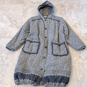 Quilted and padded cotton coat